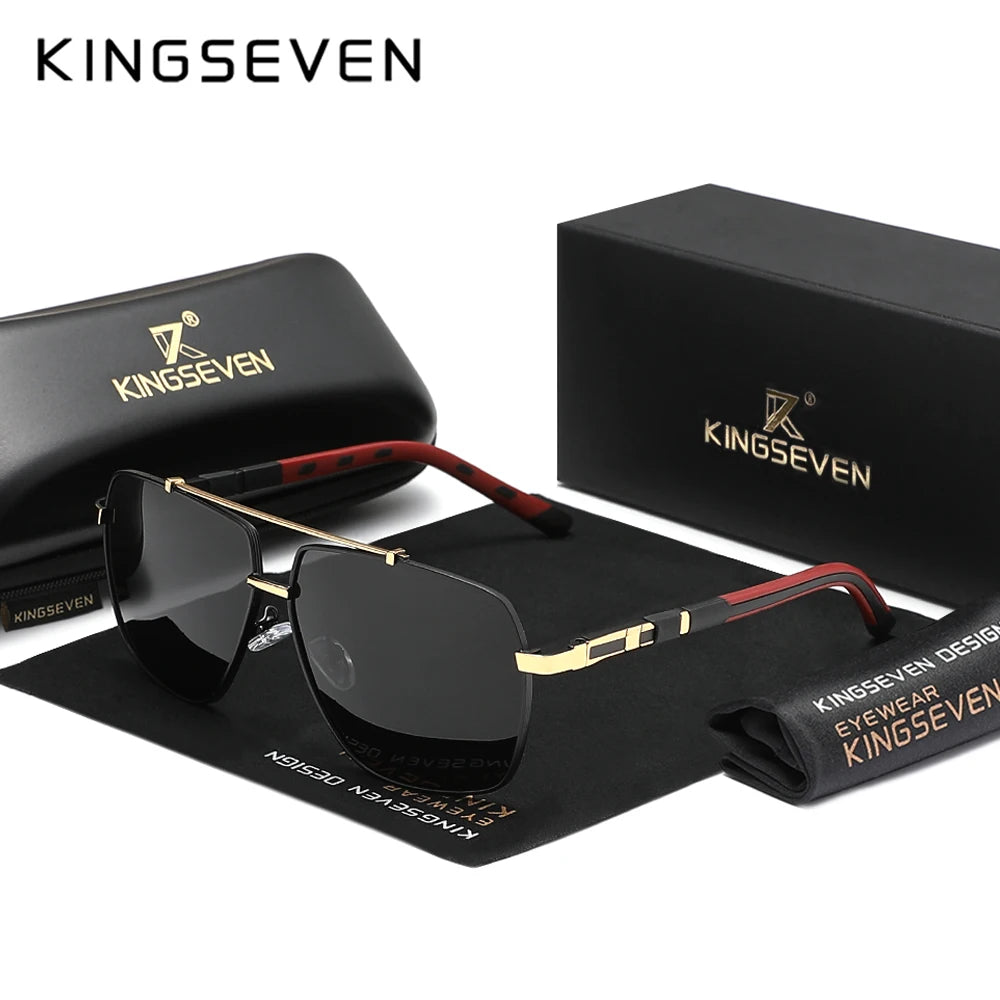 KINGSEVEN Classic Men Sunglasses Pilot Polarized UV400 Aluminum Frame Women Driving Glasses BAZAARHUBO