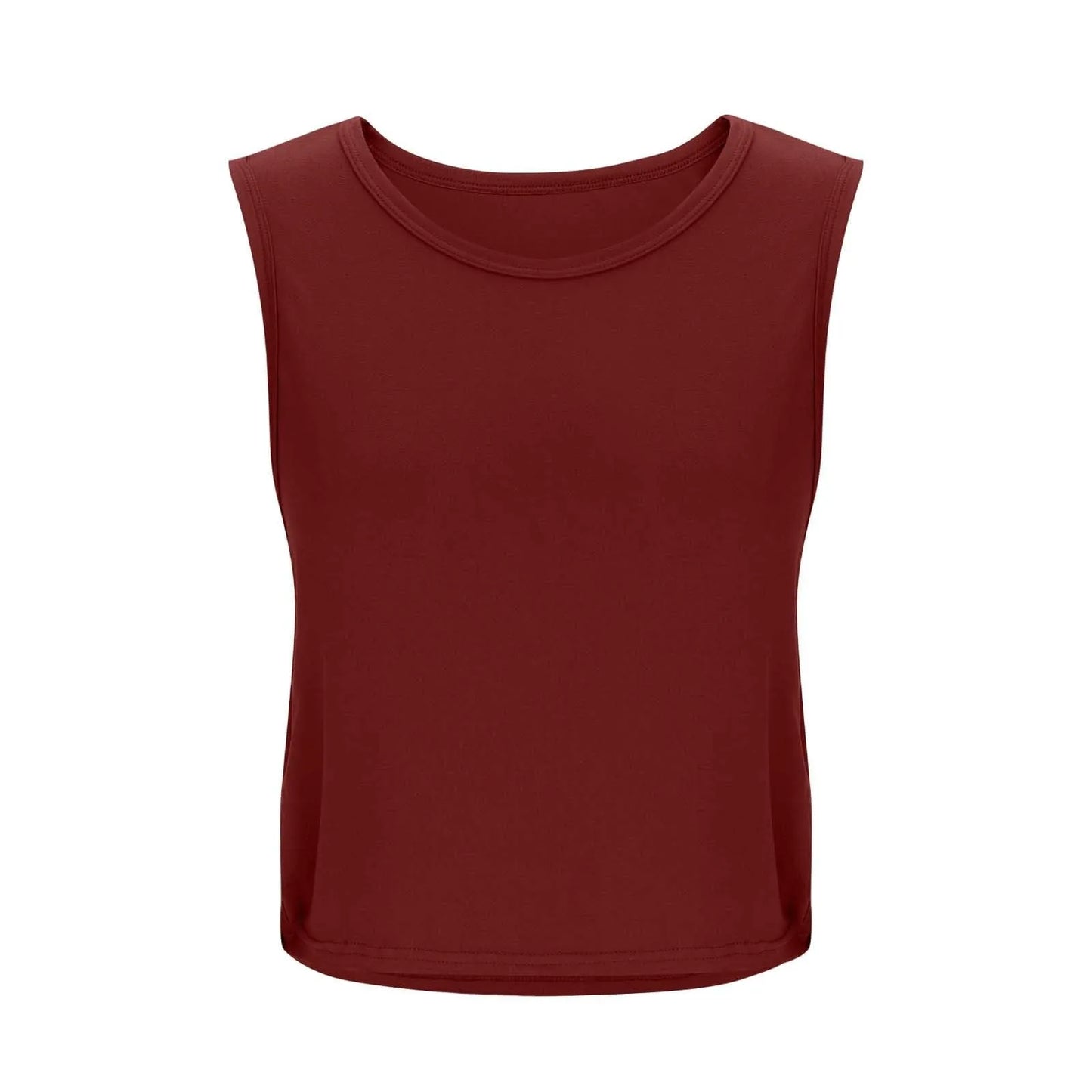 Women Sleeveless Yoga Top Breathable Gym Vest Tank Crop Top Running Tee