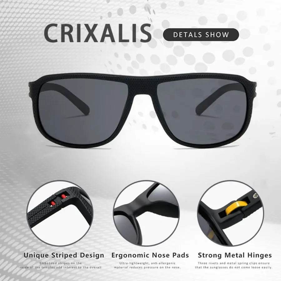 CRIXALIS Brand Polarized Sunglasses Men Fashion Anti-glare Driving Sun Glasses Male Outdoor Hiking Travel Sports Shades UV400 BAZAARHUBO