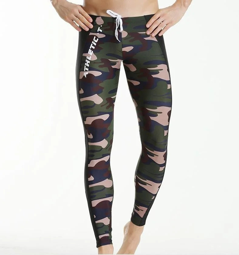 Running Tights for Men Sports Trousers Compression Camouflage Athletic Pants Workout Leggings