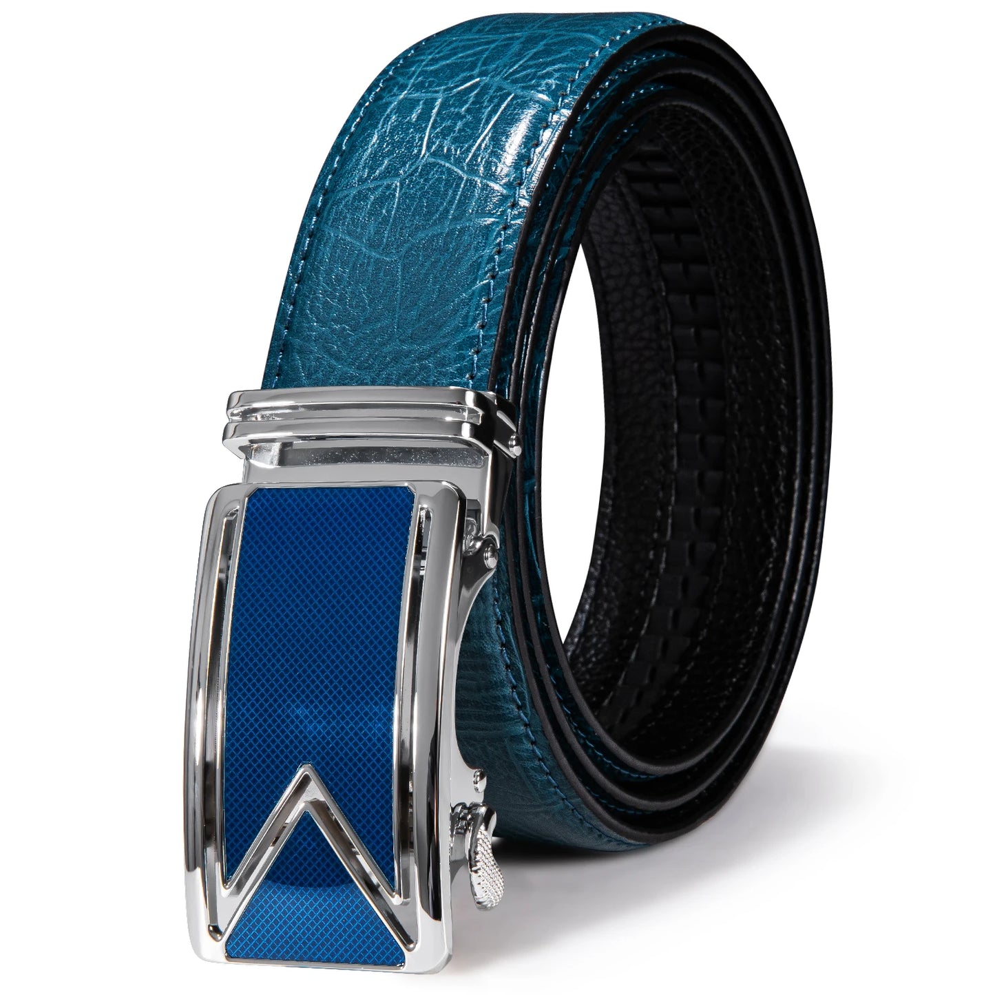 High Quality Mens Belts Black Brown Blue White Green Leather Straps Casual Gold Automatic Buckles Waistband Belt for Men Wedding BAZAARHUBO