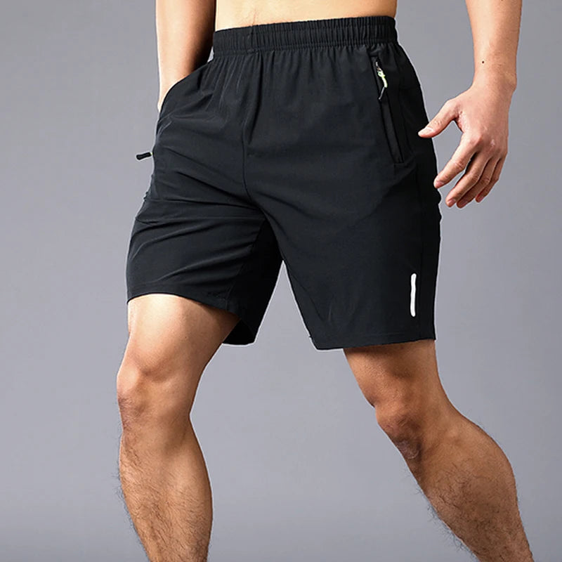 Thin Breathable Elastic Sports Shorts Casual Men's Running Shorts Quick-drying Fitness Black Shorts Men Beach Short Pants Male