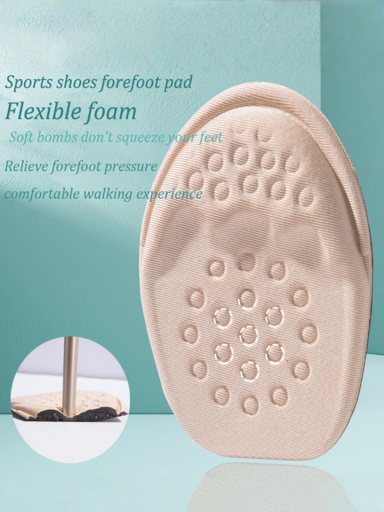 Half Insoles for Shoes Inserts Forefoot Insert Non-slip Sole Cushion Reduce Shoe Size Filler High Heels Pain Relief Shoe Pads