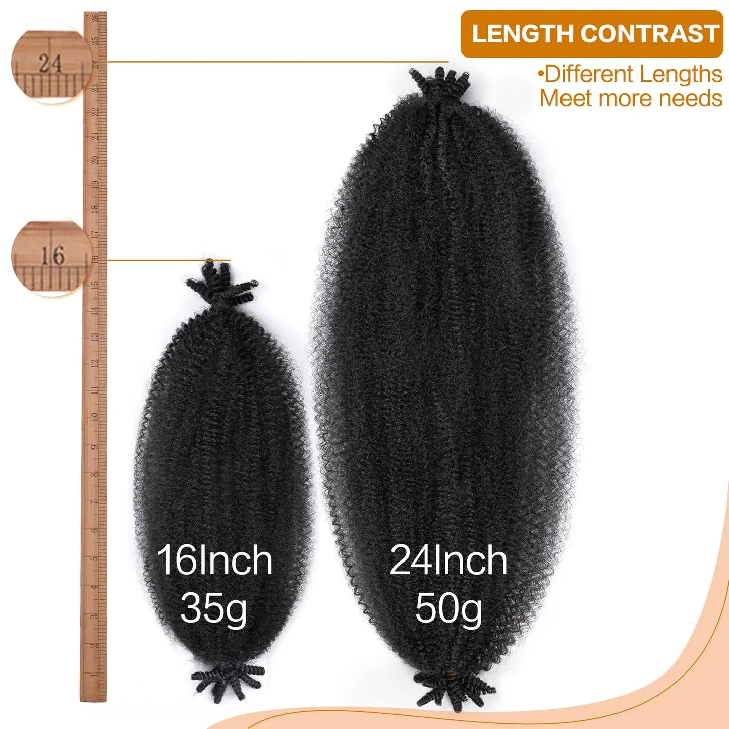 Pre-Separated Springy Afro Twist Hair Suitable for Damaged Soft Locs Synthetic Marley Twist Braiding Hair for Black Wome