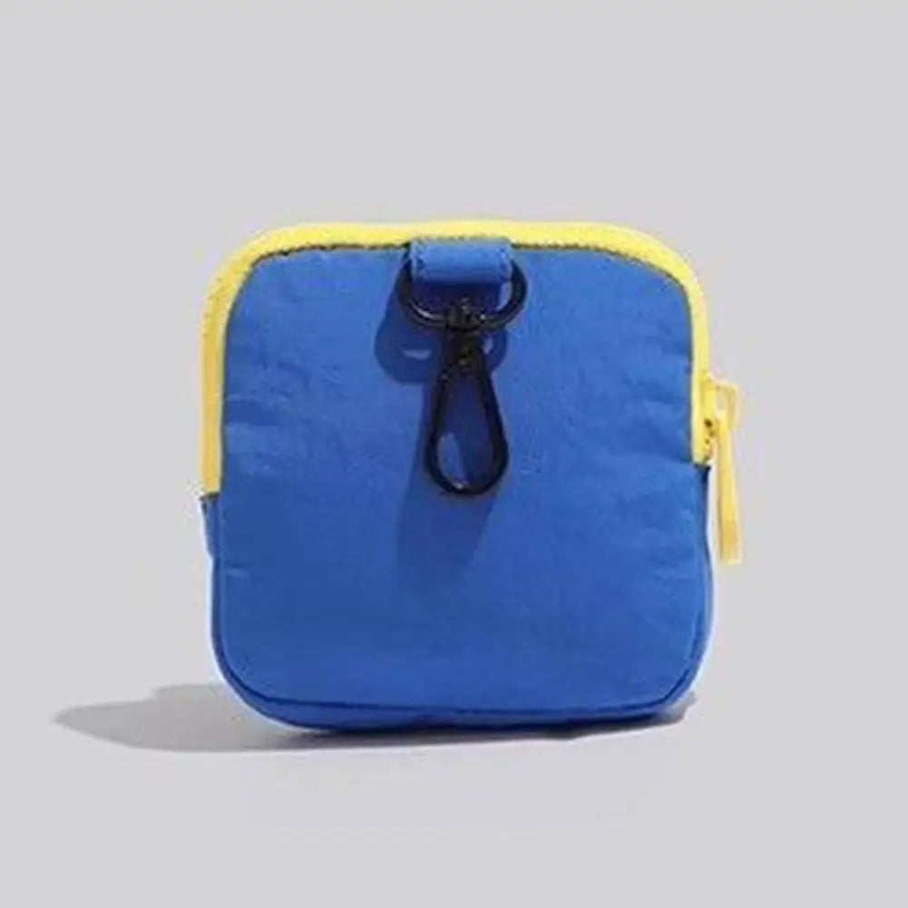 Dopamine Color Mini Wallet Keychain Coin Purse Mini Zipper Earphone Bag Cute Backpack Accessory Pendant Gift for Women