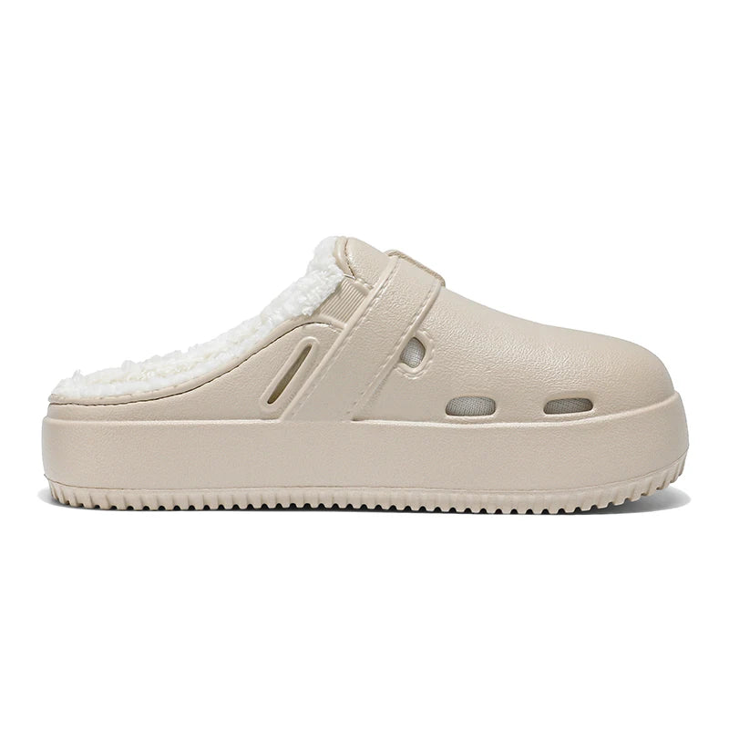 Fashion Women Winter Slippers Warm Fur Indoor Shoes Garden Clogs Couple Casual Shoes Luxury Sandals Comfort Home Soft Slippers
