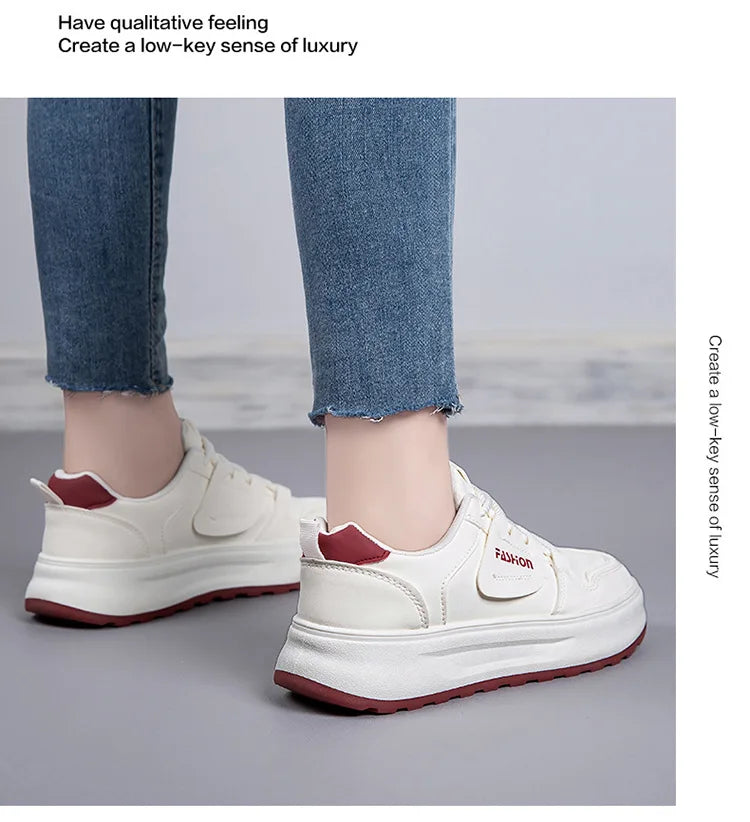 Comfortable Women's Sneakers 2026 New White Sneakers For Ladies Casual Shoes Women Fashion Flat Female Platform Shoes Woman
