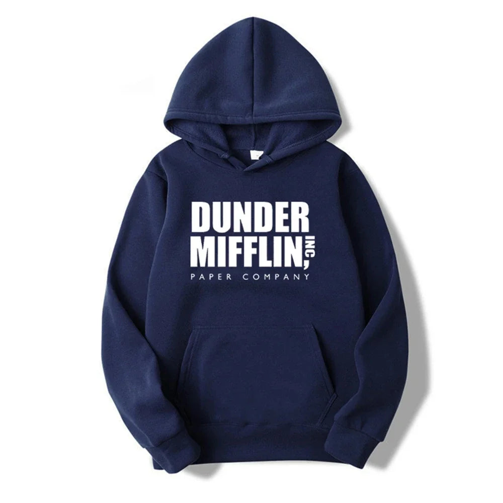 The Office Dunder Mufflin INC Paper Hoodie Dwight Schrute Sweatshirt Soft Comfortable Men Women Casual Pullover Hooded Sweater BAZAARHUBO