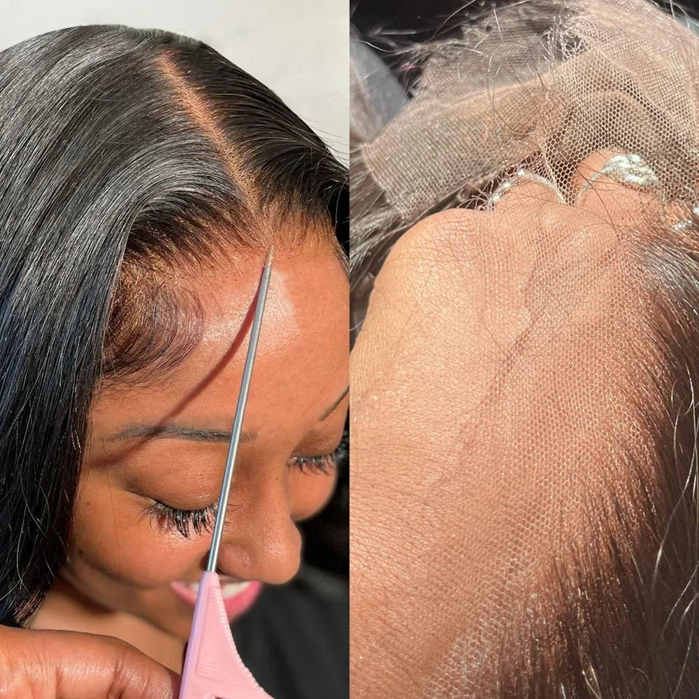 SKINLIKE Invisible HD 5x5 6X6 Lace Closure Only Melt Skin Kinky Curly Hair With 4c Kinky Hairline 13x4 13x6 HD Lace Fronta Only