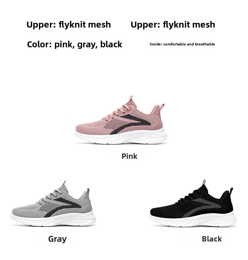Women Casual Sport Shoes Breathable Lightweight Sneakers Outdoor Mesh Black Running Shoes Athletic Jogging Tenis Walking Shoes