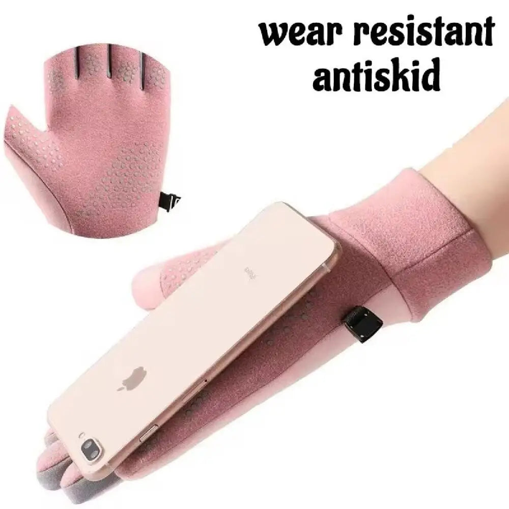 Winter Gloves Women Cycling Bike Thermal Cold Resistance Wind Waterproof Bicycle Warm Outdoor Running Skiing Mittens BAZAARHUBO