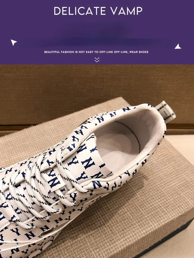 Brand Men Sneakers Fashion Print Casual Shoes Men Breathable Lace Up Running Shoes Luxury High Quality Men Sport Shoes 2026 New