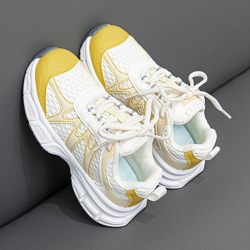 Kids Casual Shoes for Boys Girls Fashion Classic Air Mesh Summer Breathable Children Sports Running Sneakers Lace-up Non-slip