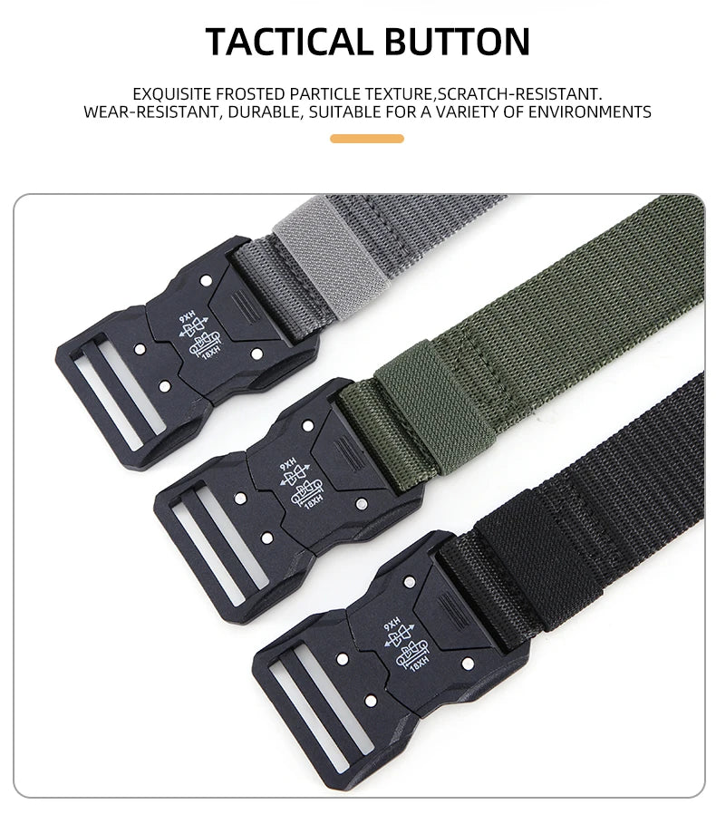 Plastics Tactical Belt Quick Release Outdoor Belt Soft Real Nylon Sports Accessories Men And Women Black Belt BAZAARHUBO