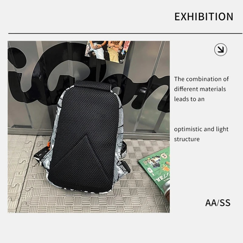 Fashion Luminous Chest Bag Portable Lightweight Daily Outing Commuter Crossbody Bag Unique Design Shoulder Bags