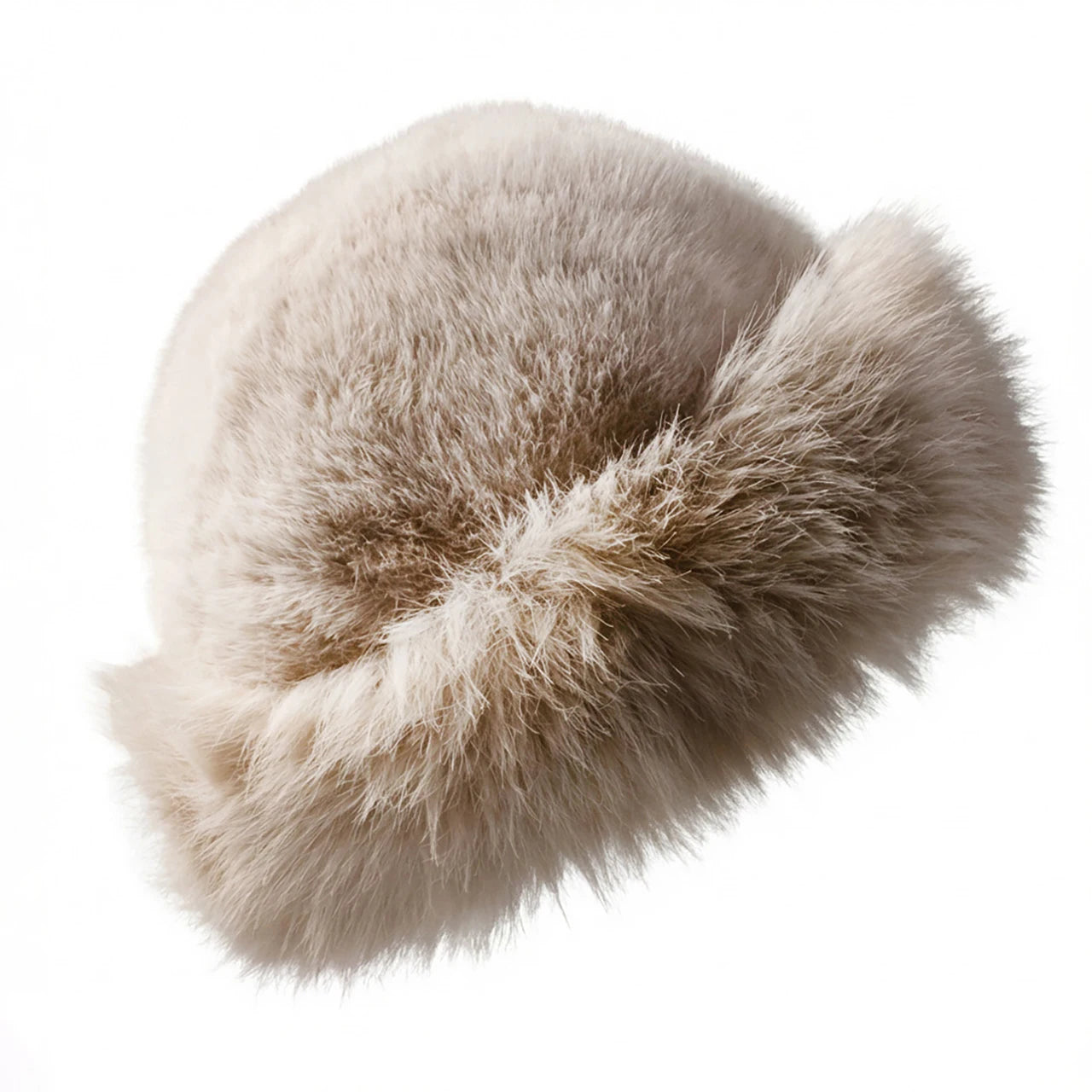Fuffy Fur Kids Winter Hat Solid Color Thicken Plush Warm Mongolian Hats For Boys Girls Outdoor Cold-proof  Bucket Cap