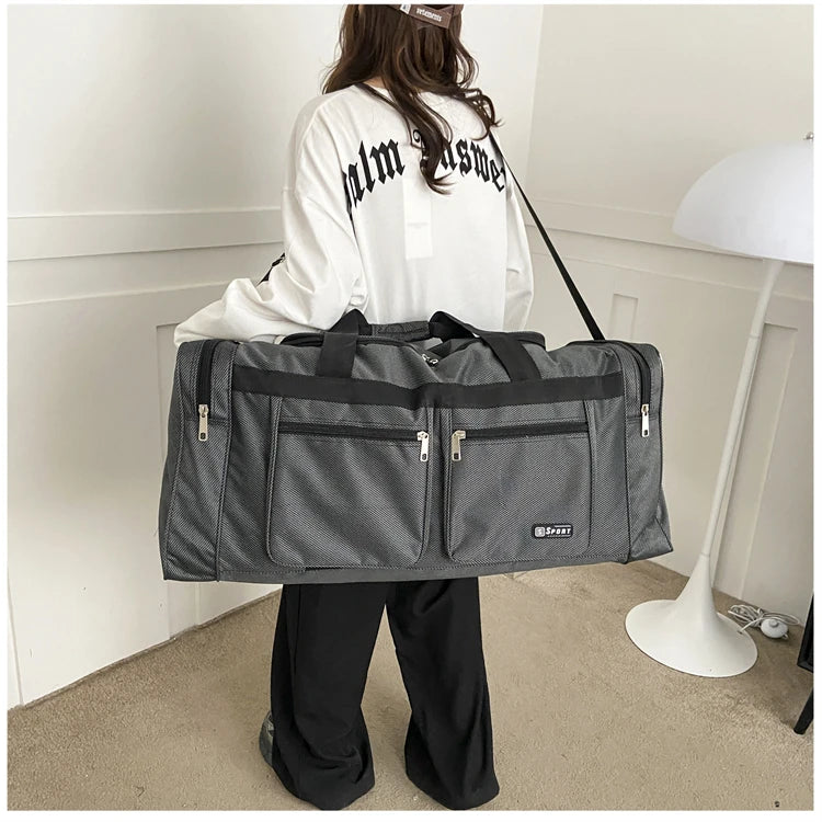 Women Men Nylon Travel Duffel Bag Carry On Luggage Bag Men Tote Large Capacity Weekender Gym Sport Holdall Overnight Bag Pouches