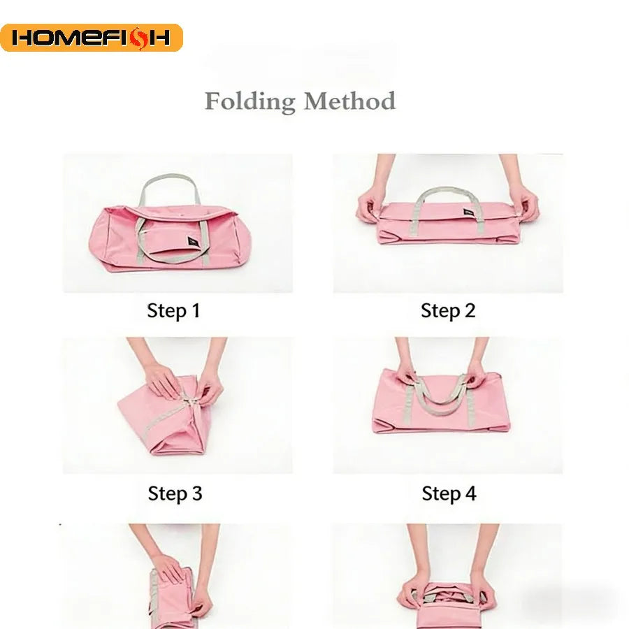 HOMEFISH Travel Bag Folding Travel Storage Bags Boarding Luggage Clothes Handbags Picnic Move House Large Handbag