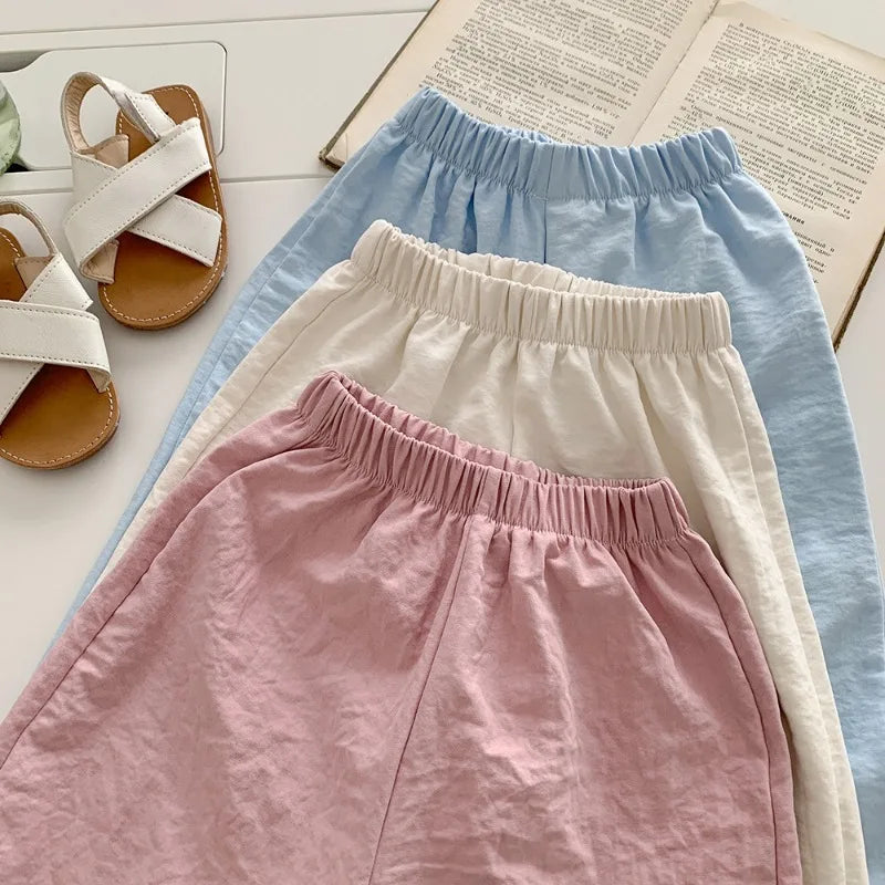 Casual Teen Girl Clothes  2 To 8  9 12 Years Kids Girls Pants Solid Color Trousers Children's Pants For Cute Elegant Girl Wear