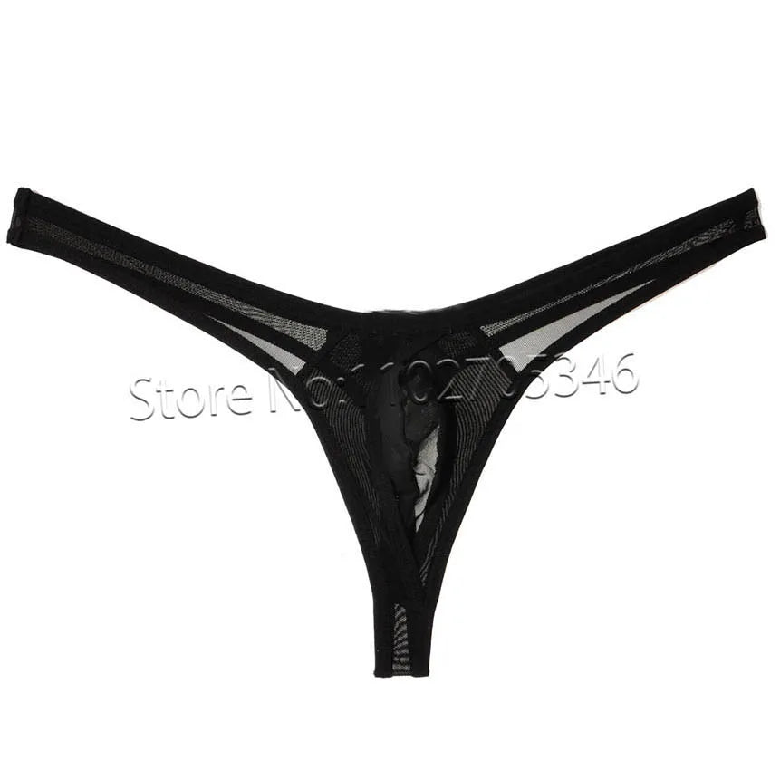 Men's Thong Underwear Contour Pouch Tangas Elastic Male Bikini Briefs Lingerie Comfortable Sissy Panties Silky Underwear Beach