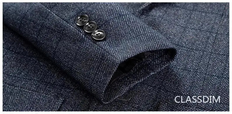 Men Plaid Blazers Jackets Business Formal Wear Suits Jackets Coats New Spring Autumn Male Casual Slim Fit Blazers Size 4XL