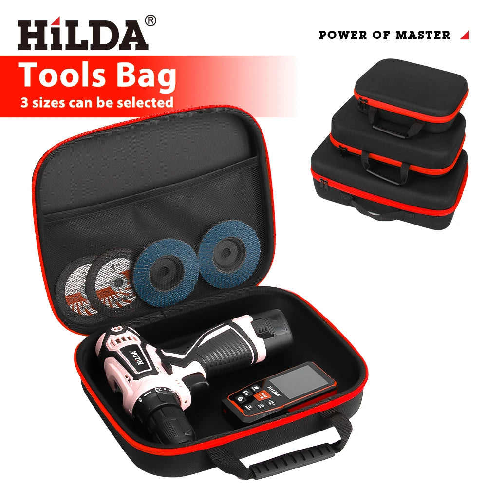 HILDA Large Capacity Tools Bag 3-size Available With Red Edges Tools Waterproof Tool Bags Electrician Hardware Tools Bag