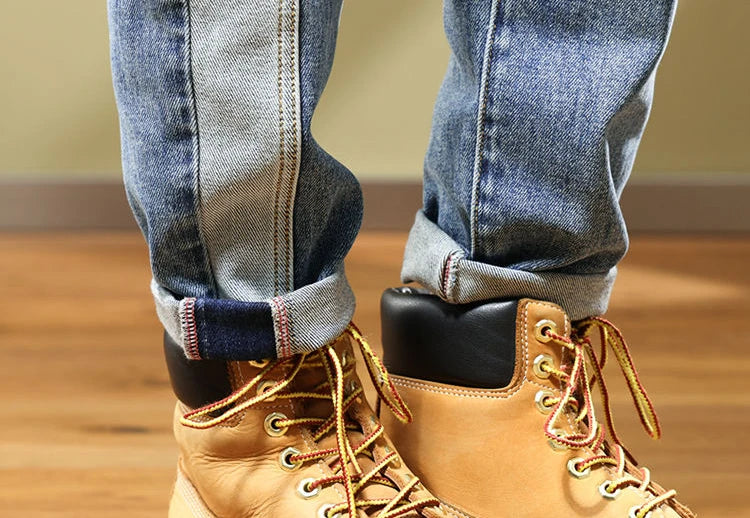 Jeans for Men Tapered Harem Mens Cowboy Pants Stylish Trousers Slim Fit Boot Cut Luxury Casual Loose Stretch Harajuku Elastic Xs