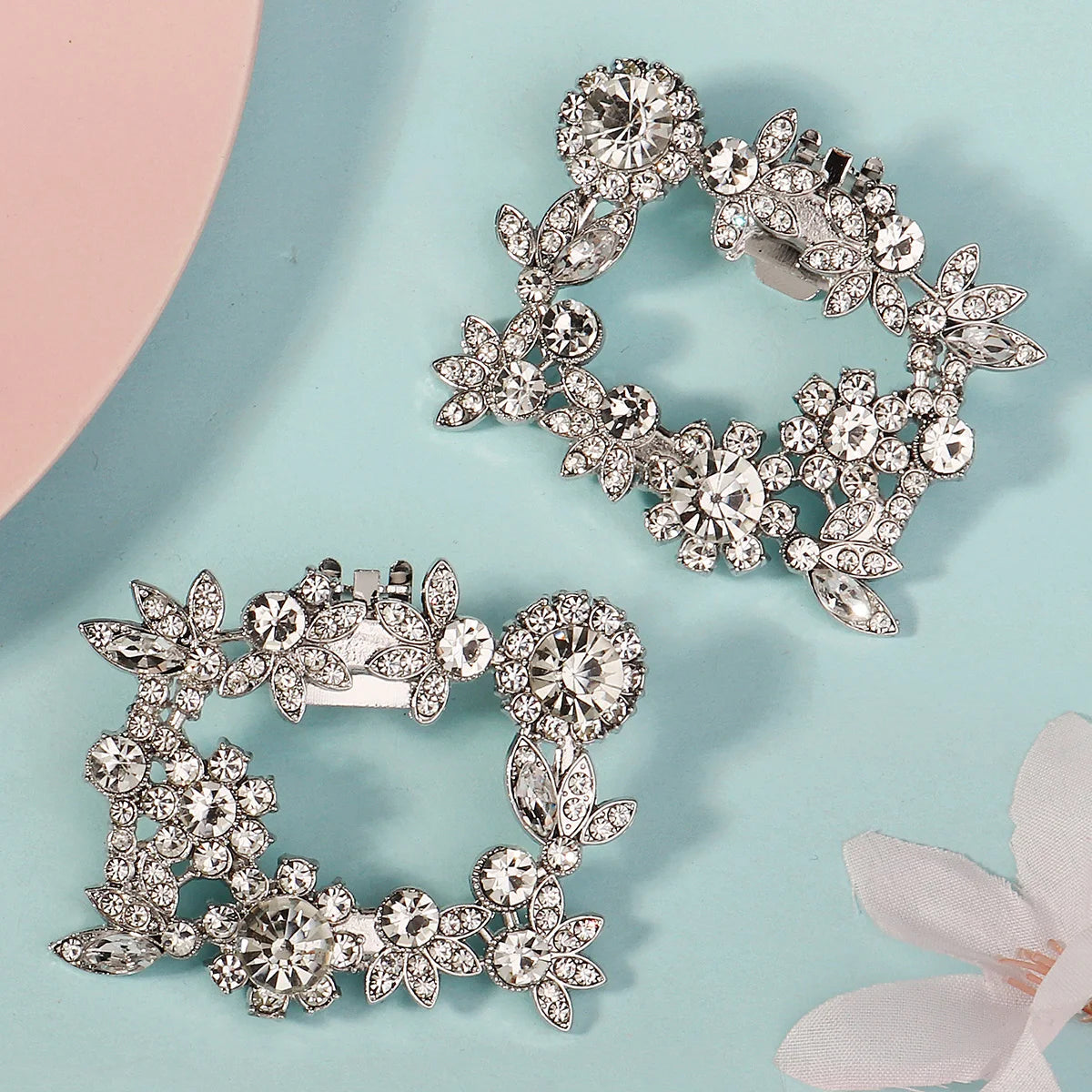 New Square Simple Women's Shoe Buckle Wedding High Heels Shoe Clip Bridal Gown Accessories Daily wear jewelry Holiday Gifts