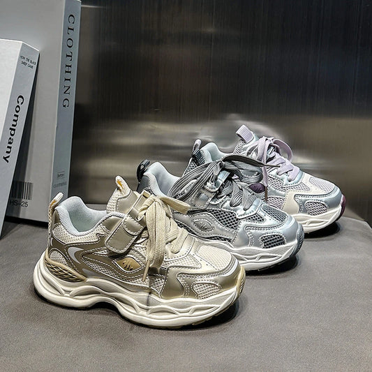 Kids Casual Shoes for Girls Boys 2025 New Non-slip Breathable Mesh Toddler Running Sneakers Fashion Versatile School Sport Shoes