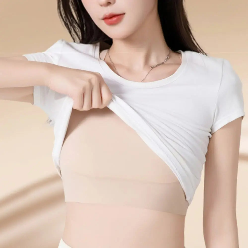 Simple Seamless Right-angle Shoulder Bra Chest Binder Invisible Shoulder Pad Vest Bustier Lingerie Wireless Bra Oversize