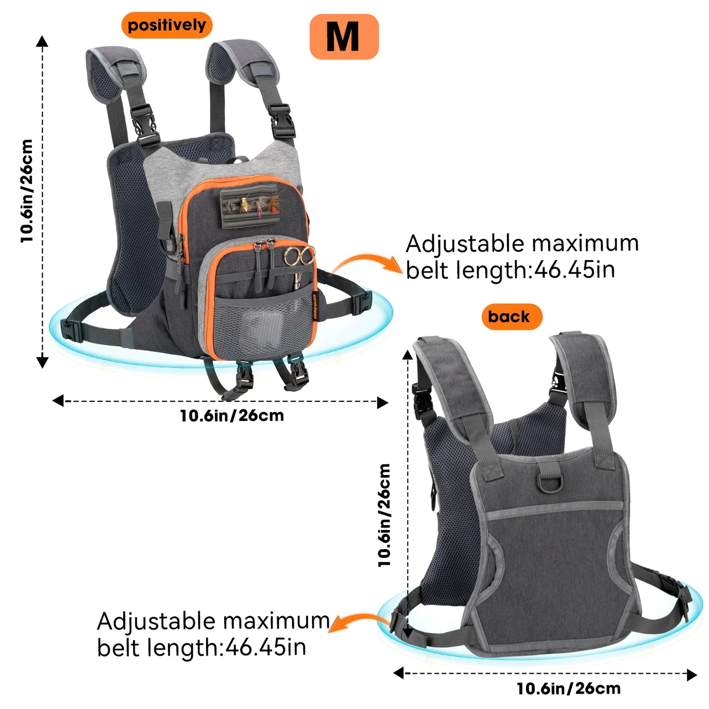 Fly Fishing Bag For Men and Women Fishing Chest Pack Fishing Tackle Boxes Storage Bags Outdoor Ultra Light Vest Fanny Packs