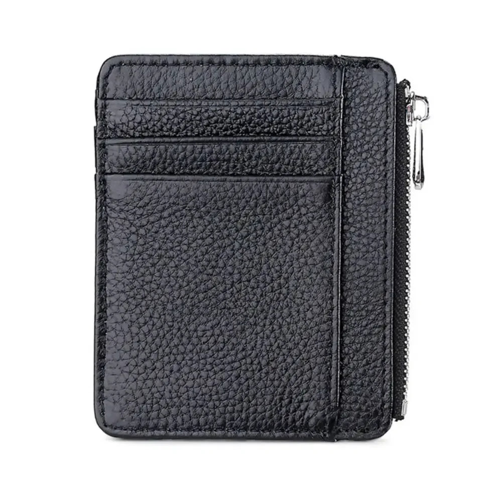 Universal Genuine Leather Card Case Multi-card Slot Ultra Thin Card Holder Simple Travel Card Organizer Men Women