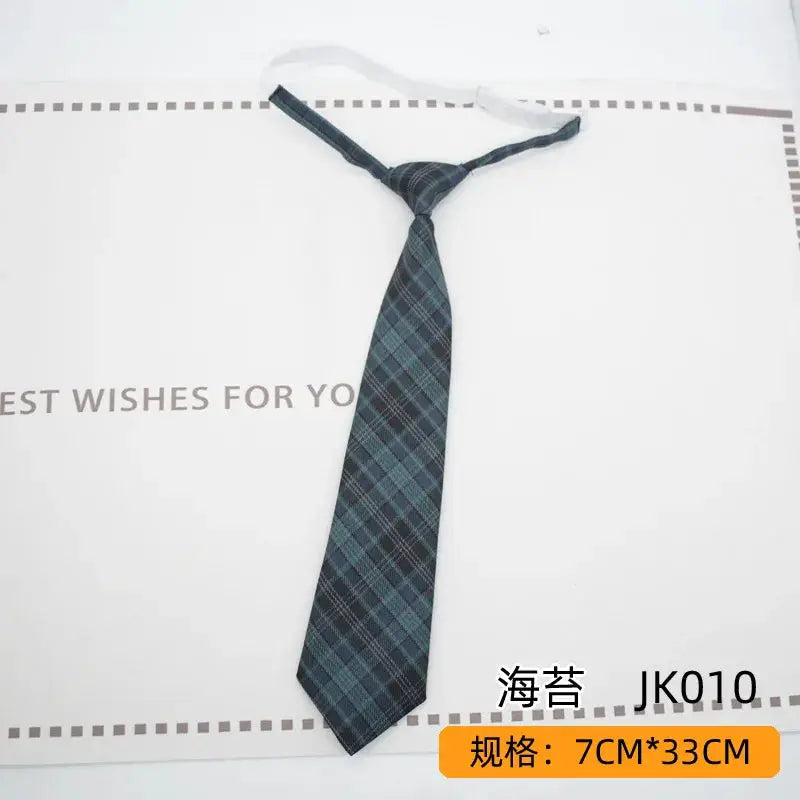 Trendy JK Ties Bowtie Women College Student Collar Neckwear Daily Shirt Accessories Cotton Plaid Bowknot Lolita Girls Lazy-tie BAZAARHUBO