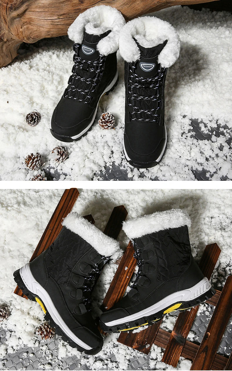 Winter New Women's Boots Plush Warm Women's Snow Boots Outdoor Non-slip Sneakers High Quality Waterproof Women Boots Botas Mujer