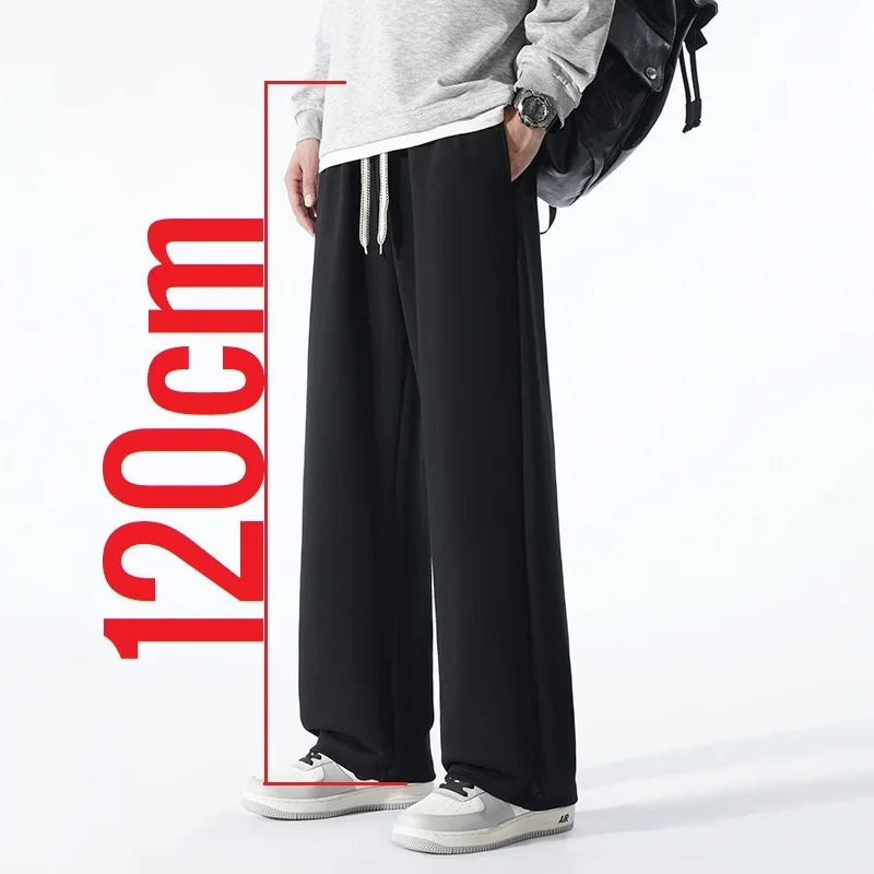 Big Tall Men Sweat Pant Drawstring Extra Long Length Sweatpant Stretch Winter Fleece Sport Jogger Trouser Male 200Cm 190cm 120cm