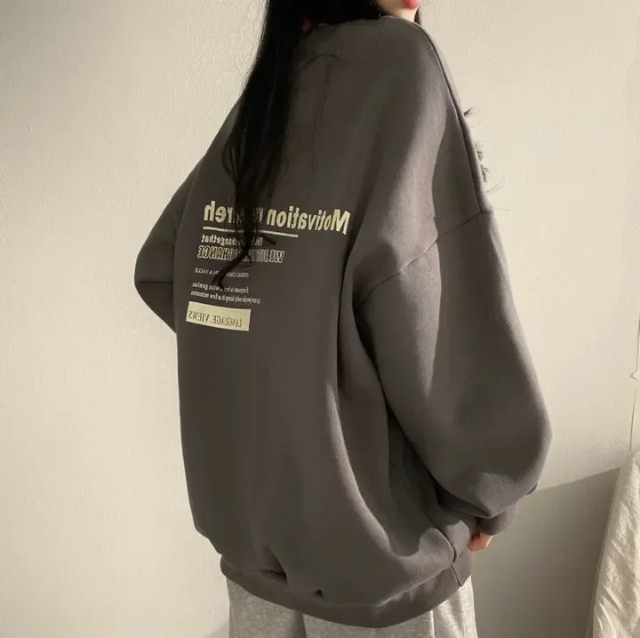Women Sweatshirts Oversized Spring Hoodie Long Sleeve Casual Letter Print Loose Pullovers Harajuku Sweatshirt Female
