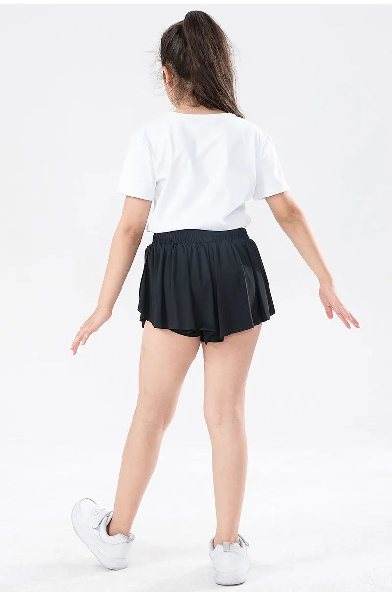 Women Shorts Children High Waist Skirts Breathable Shorts Child Summer Security Shortpants Sportswear Pocket Skirts for Girls