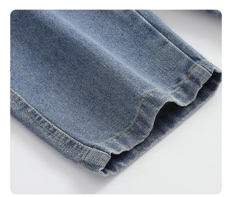2024 fashion spring autumn kids jumpsuit Boys girls cartoon denim bib pants children trousers FashionToddler Casual 0-5Y