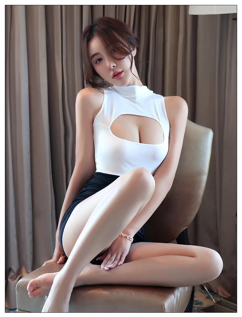 Dress Deep V busty tight hugging skirt secretary uniform seductive women's dress dresses in offers elegant womens party dresses