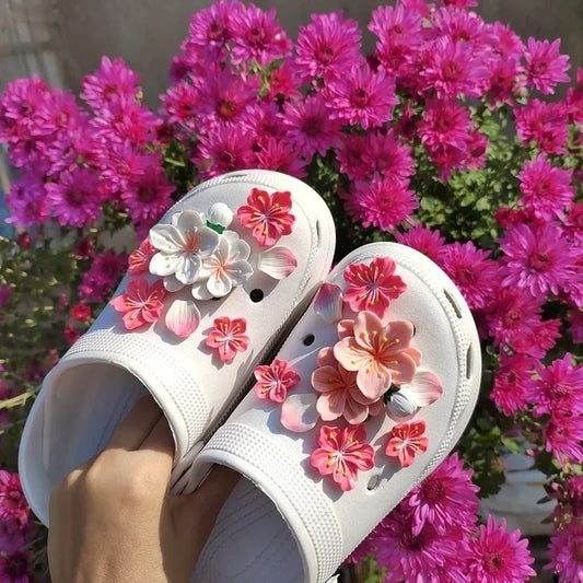 New Hot Fashion shoe Charms for Creative Branches and Flowers Clogs Shoe Buckle Cute shoe Accessories Decoration for Girls Gift