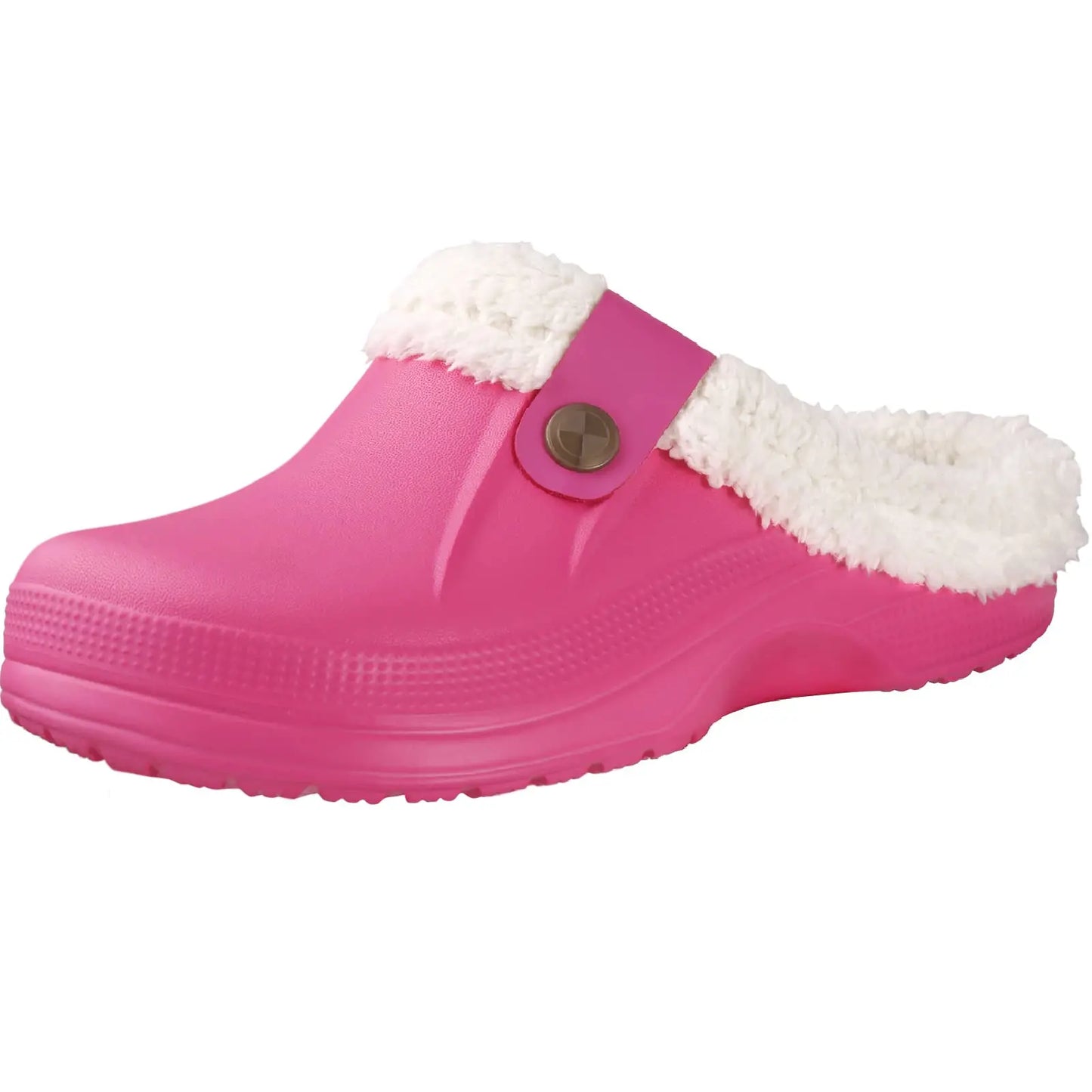 Crestar New Home Warm Slippers For Women Men Winter Soft Plush Slippers Female Clogs Outdoor Waterproof Non-slip Cotton Slippers