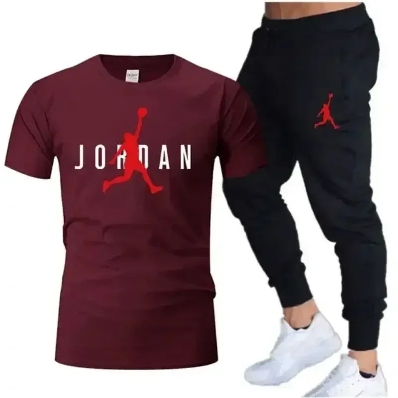 2026 New Summer Popular Men's Set, Men's Sports Set, Printed Leisure Fashion Short Sleeve Set, Men's Jogging Set