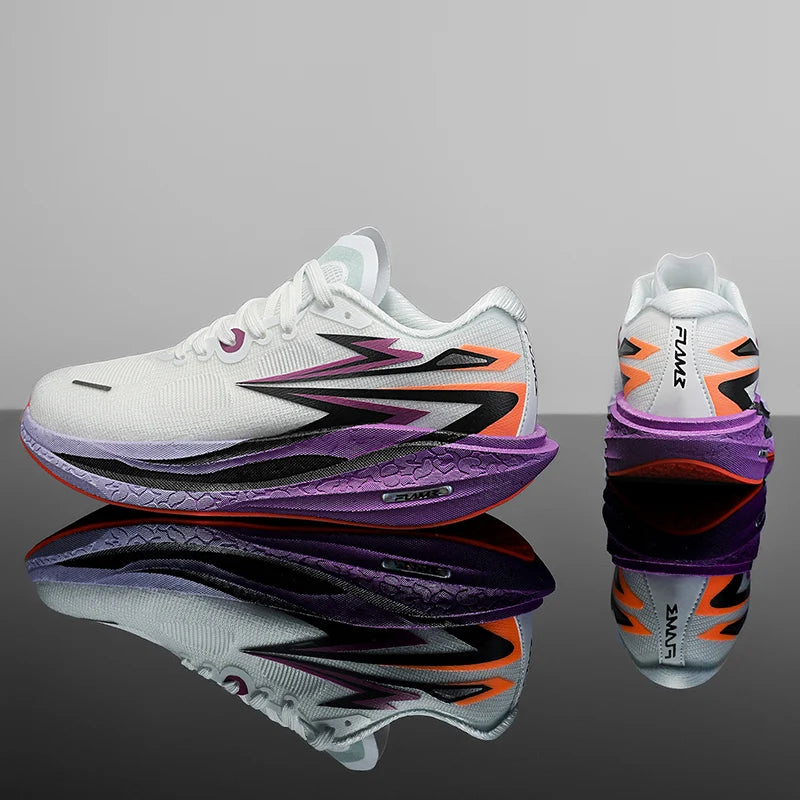 Men Running Shoes New Carbon Board Marathon Sports Shoes Breathable Lightweight Trend Women's  Athletic Sneakers