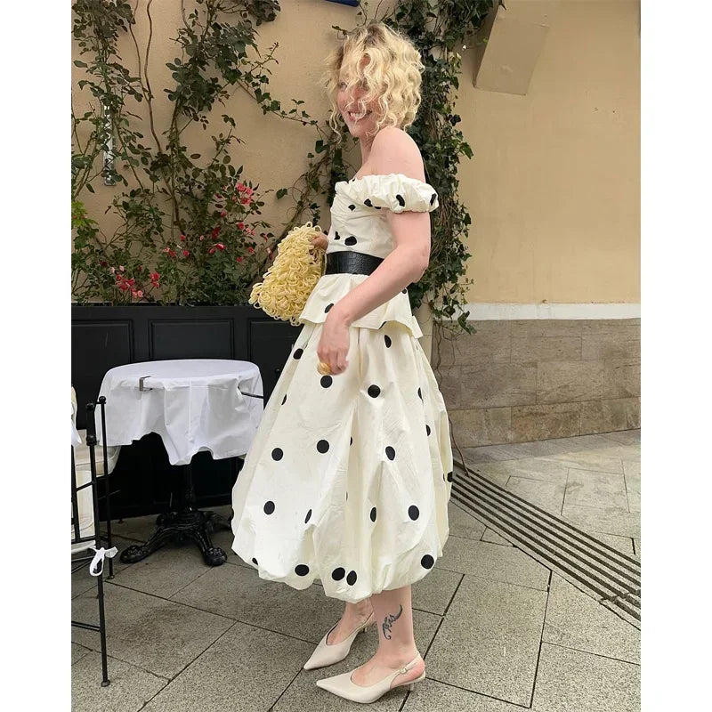 Vintage Polka Dot Backless Tank Tops Sexy Summer Street Chic Slim Deep V Neck Vest Casual Ruffles Sleeveless Tops Woman 2026