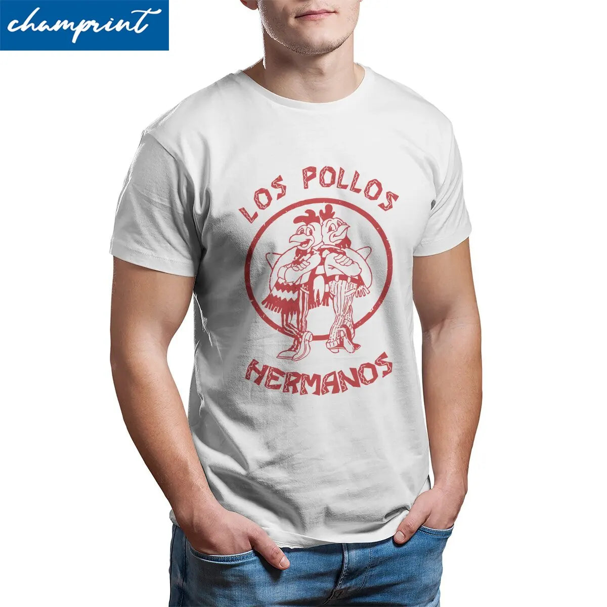 Funny Breakings Bads T-Shirt Men Crewneck Cotton T Shirt Chicken Brothers Short Sleeve Tees Printing Tops
