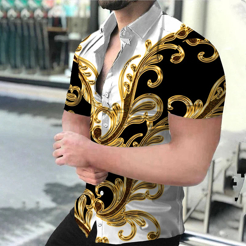 Luxury Shirt Owl 3d Print Shirts Men Women Fashion Oversized Blouse Men's Lapel Shirt Beach Camisas Men's Clothing Bussiness