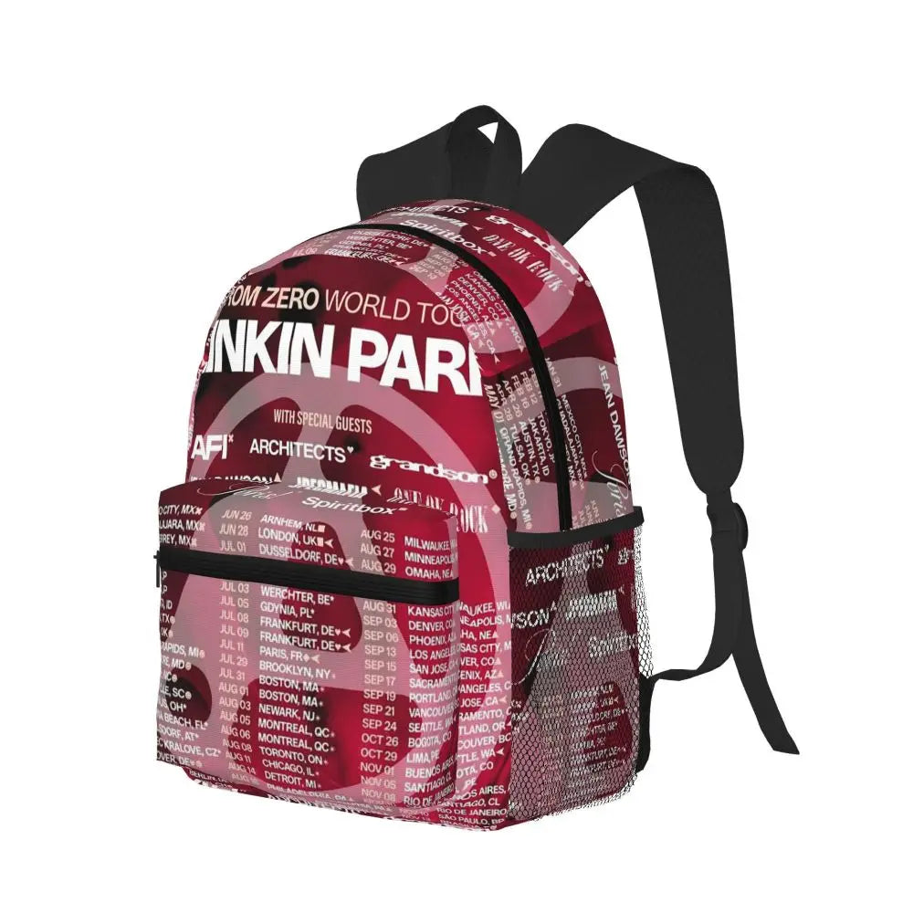 L-Linkin-S P-Park-S Band Student Backpack School Bag Hiking Travel Daypack for Boys Girls Fashion Bookbag Shoulder Bags