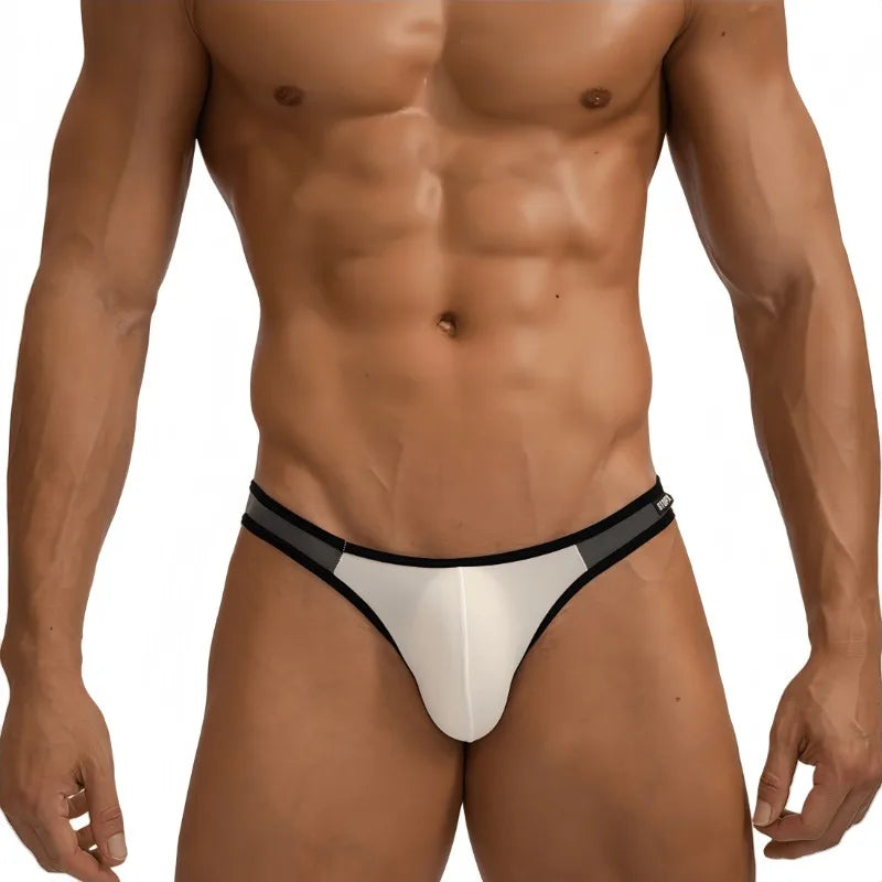6Pack Mens Bikini Thin Ice Silk Breathable Men Briefs U Convex Low Waist Sexy Men Underwear