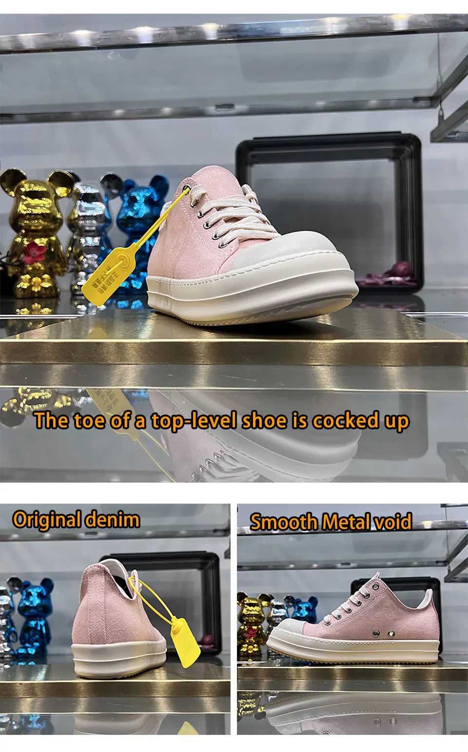 Ro Casual Shoes Women Low Top Quality Canvas Denim Summer Breathable Original Thick Sole Increases Height Men Luxury Sneakers