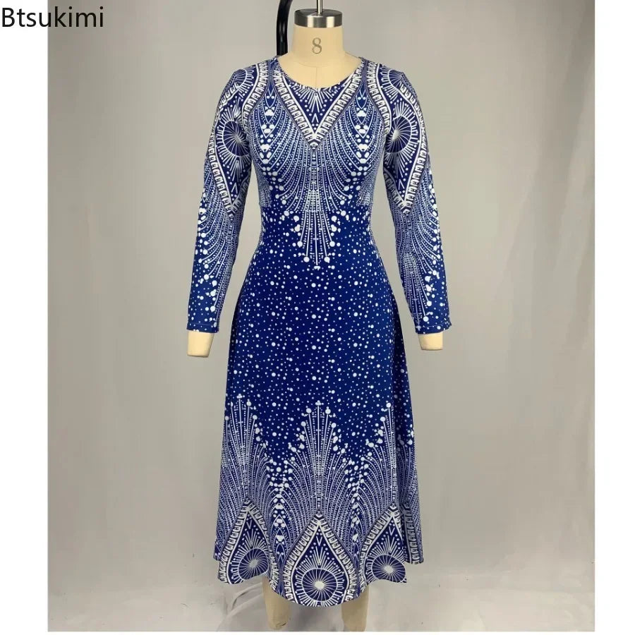 New 2026 Women's South African Long Dress For Women Dashiki Fashion Summer Print Dress Ankara Party Dress Festa African Clothing